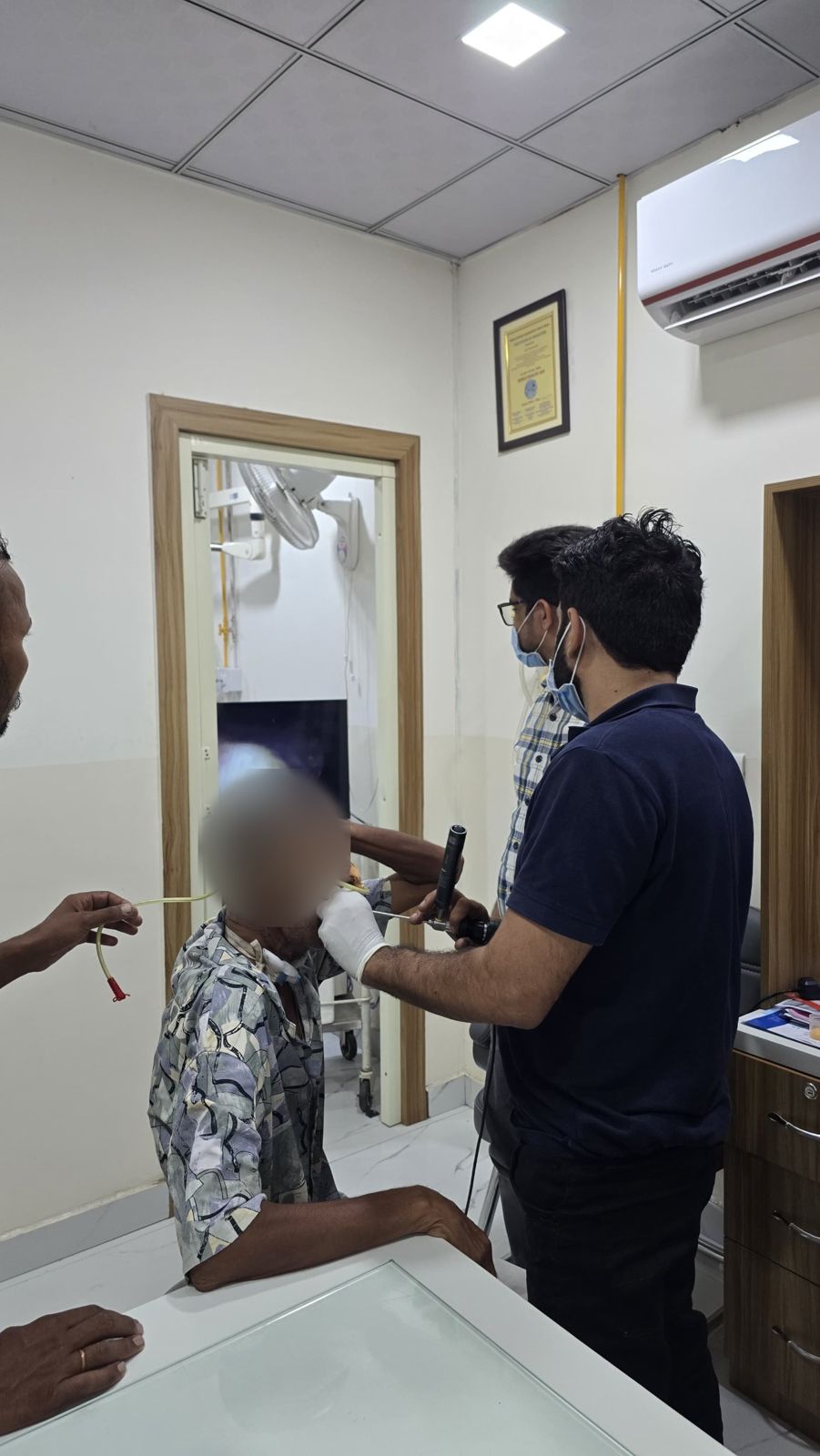 Nasal endoscopy in the Santosh OPD